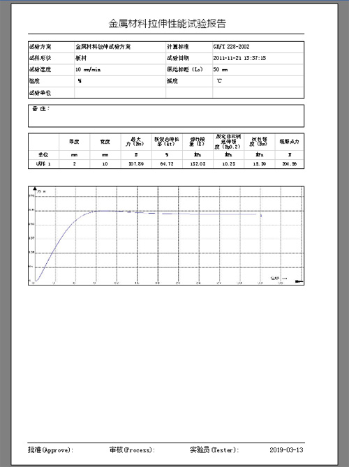 鋁合金拉伸試驗(yàn)報(bào)告
